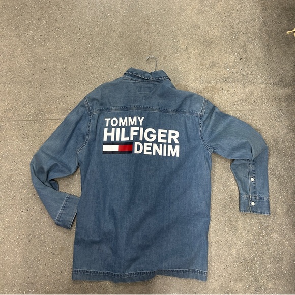 Tommy Hilfiger Denim Full Zip Shacket | Y2K Vintage | Size Medium | Unisex - Picture 2 of 2
